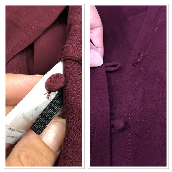 Paige Aurinda Silk Top in Burgundy (B) - Picture 8 of 8